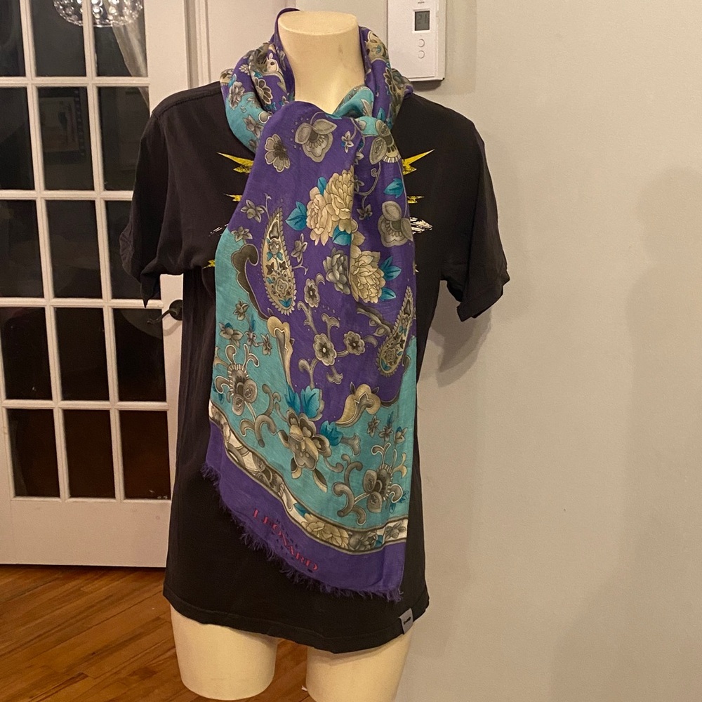 Vintage Homme Leonard Linen/Silk scarf